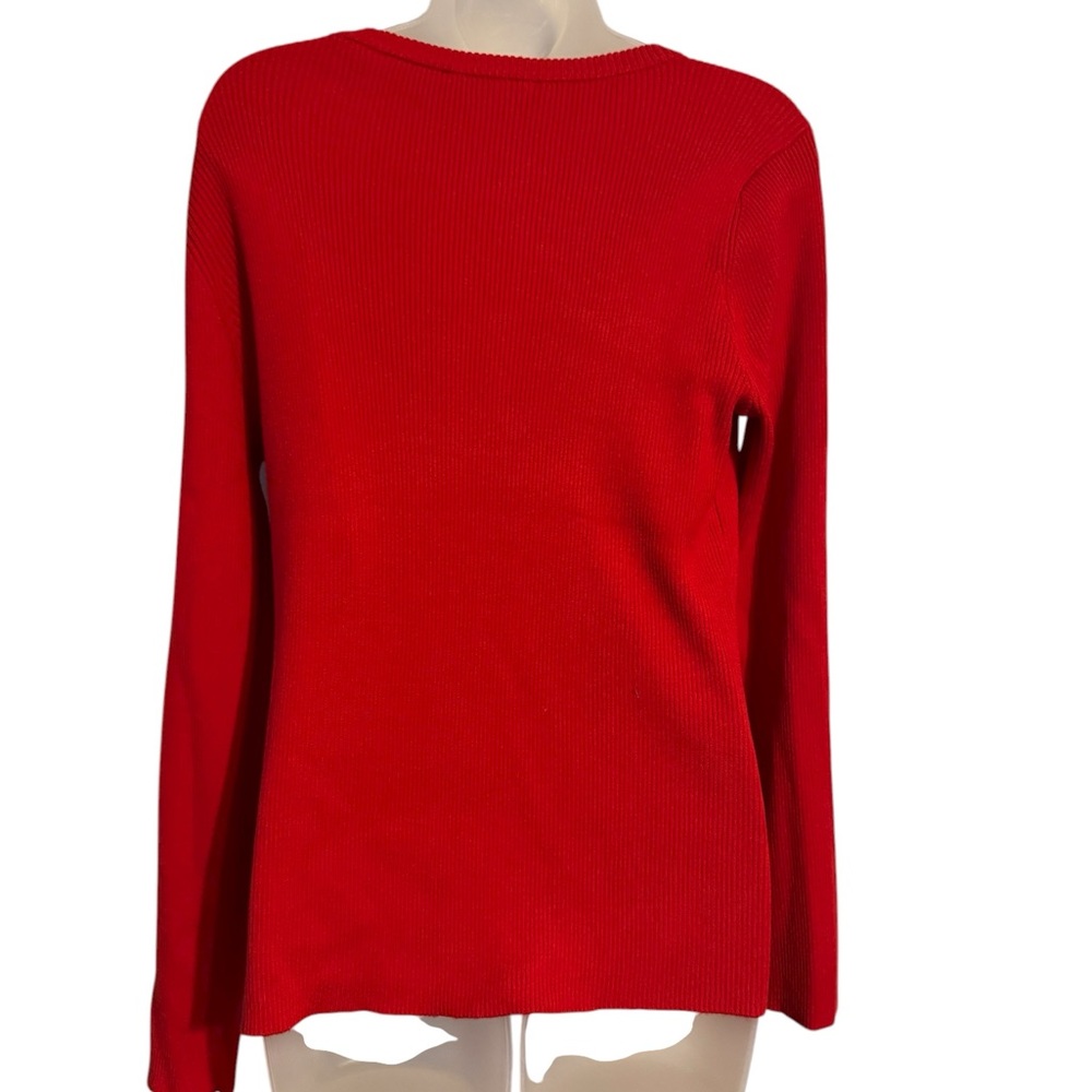 NWT Cyrus RED Asymmetrical Cutout Top  LARGE    #1 - Picture 4 of 7